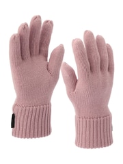 COACH Woven Patch Knit Black Gloves - Image 2 of 4