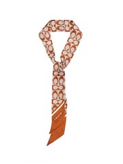 Oransje - COACH Vintage Signature C Printed Silk Skinny Skjerf - Bilde 1 av 4