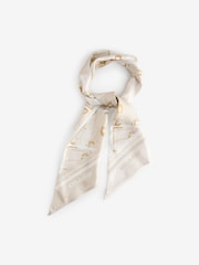 COACH Orange Tabby Printed Skinny Scarf - Image 1 of 5
