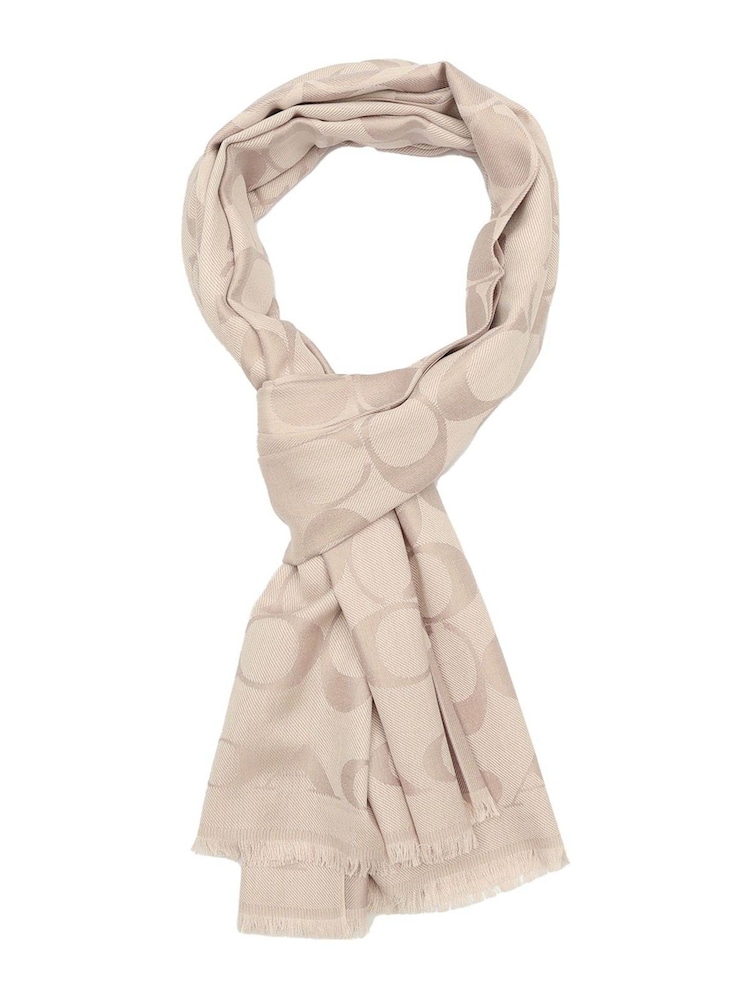 COACH Grey Fiorelli Mimi Scarve - Image 2 of 4