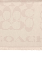 COACH Grey Fiorelli Mimi Scarve - Image 4 of 4