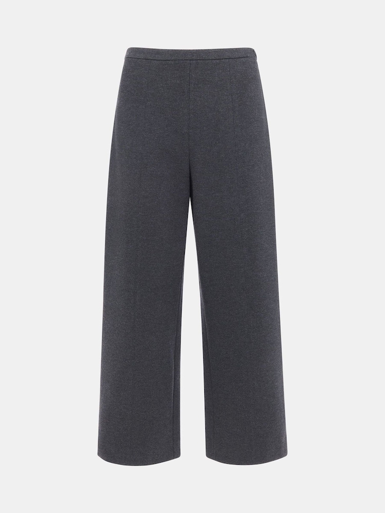 Whistles Grey Petite Camilla Wide Leg Trousers - Image 5 of 5