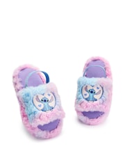 Vanilla Underground Purple Disney Stitch Girls Fluffy Slipper Sliders - Image 3 of 7