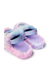 Vanilla Underground Purple Disney Stitch Girls Fluffy Slipper Sliders - Image 5 of 7