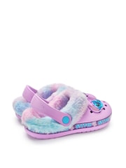 Vanilla Underground Purple Disney Stitch Girls Faux Fur Lined Clogs - Image 3 of 6