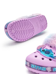 Vanilla Underground Purple Disney Stitch Girls Faux Fur Lined Clogs - Image 5 of 6