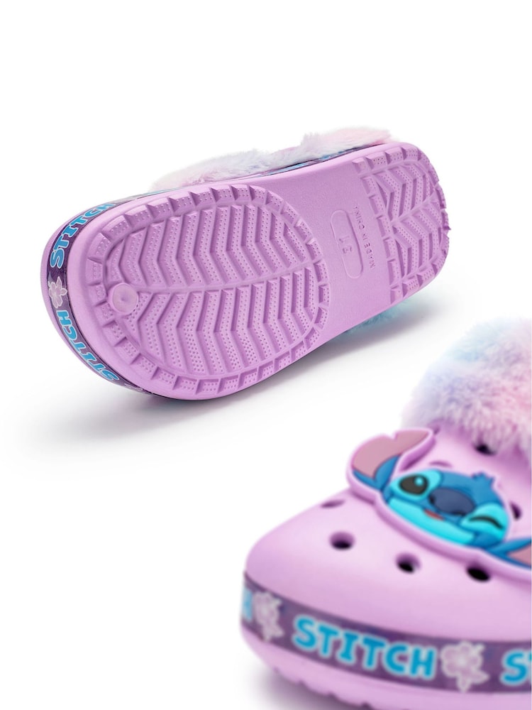 Vanilla Underground Purple Disney Stitch Girls Faux Fur Lined Clogs - Image 8 of 8 Vanilla Underground Purple Disney Stitch Girls Faux Fur Lined Clogs - Image 8 of 8