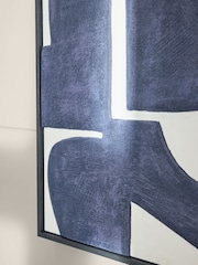 Blue 3D Texture Abstract Framed Wall Art - Image 3 of 5