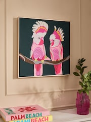 Multi Bright Embroided Cockatoo Wall Art - Image 1 of 4