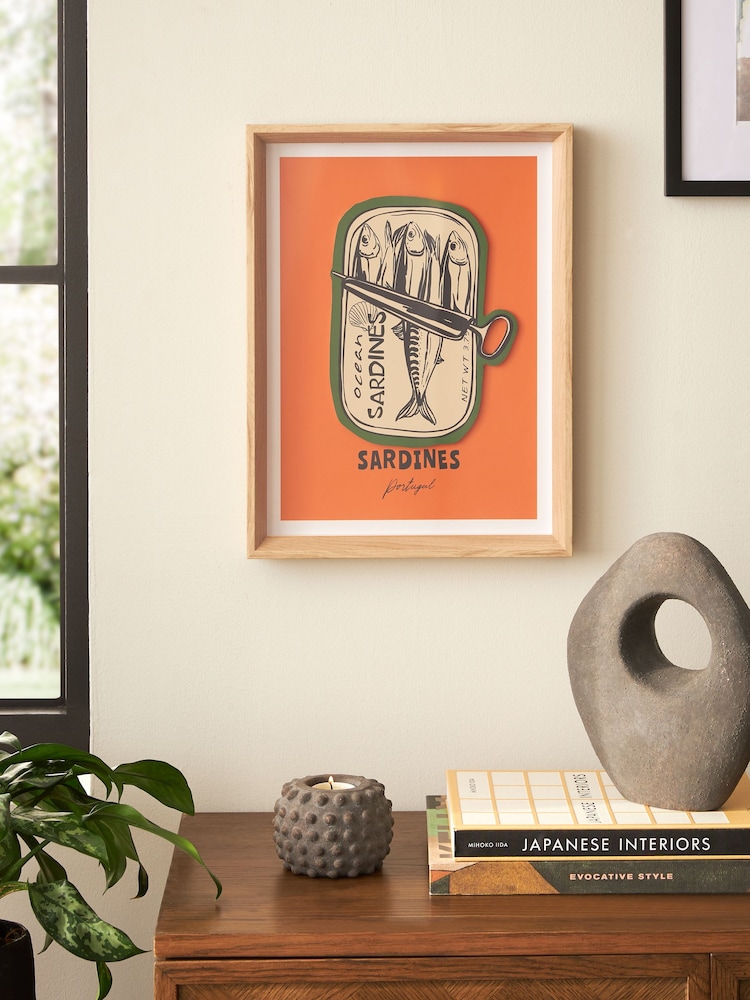 Tinned Sardines Print Framed Wall Art - Imagem 1 de 1