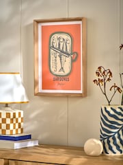 Orange Tinned Sardines Print Framed Wall Art - Image 2 of 5
