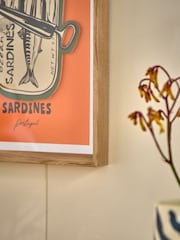 Orange Tinned Sardines Print Framed Wall Art - Image 3 of 5