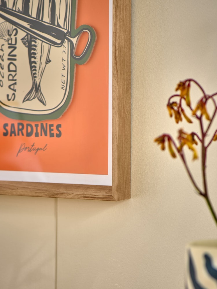 Orange Tinned Sardines Print Framed Wall Art - Image 3 of 5