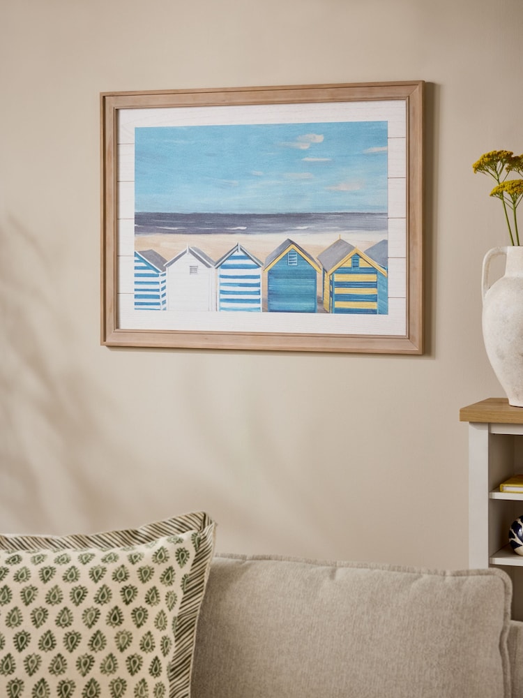 Blue Coastal Houses Framed Wall Art - Image 2 of 6