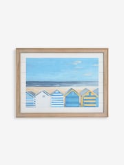Blue Coastal Houses Framed Wall Art - Image 5 of 6