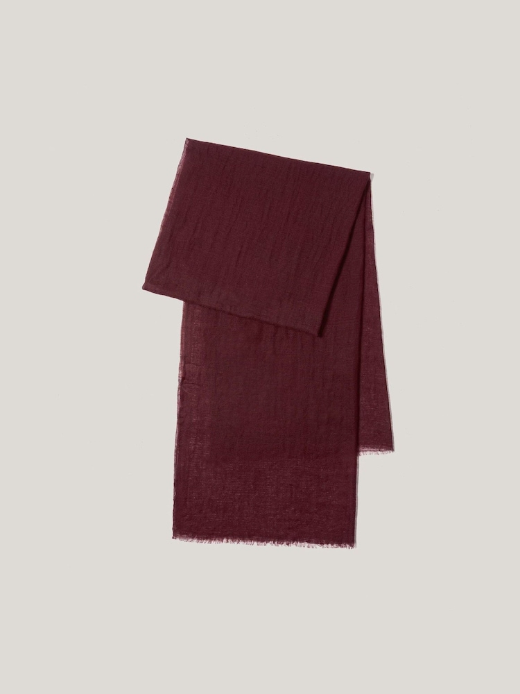 Jigsaw Red Pure Cashmere Gauze Scarf - Image 2 of 4