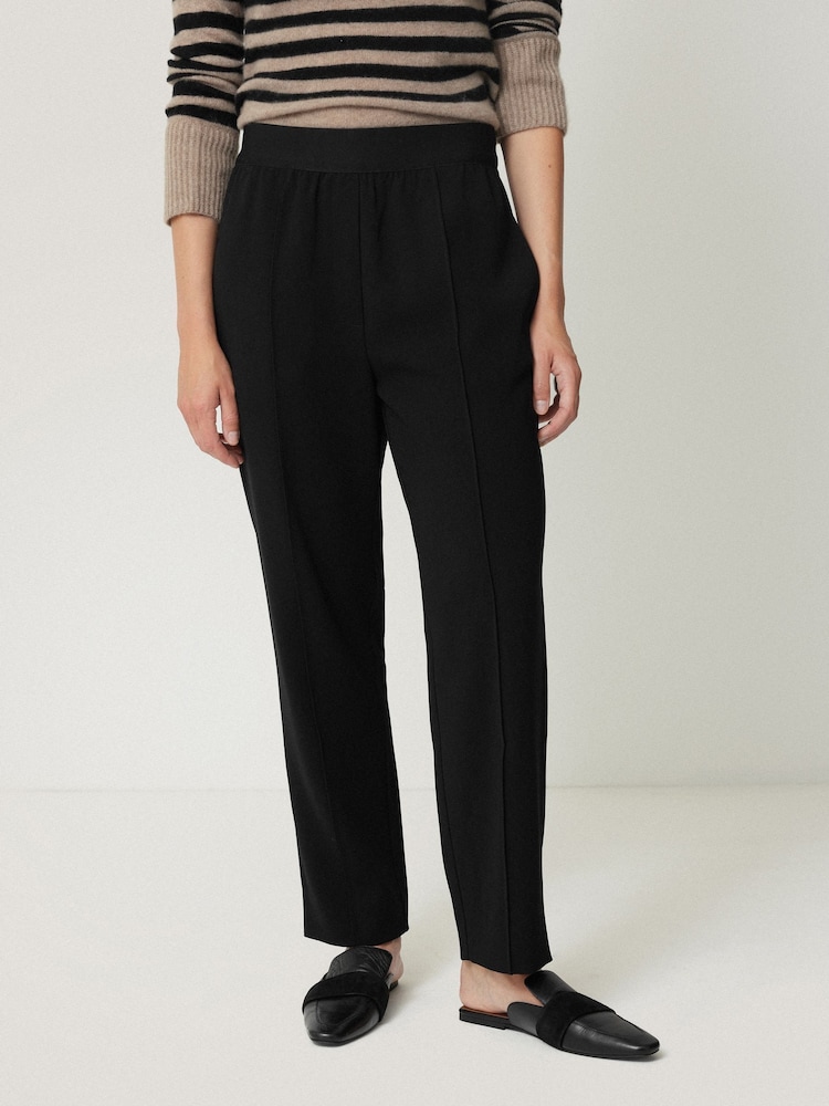 Jigsaw Black Tailored Smart Joggers - Image 1 of 7