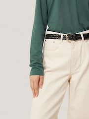 Jigsaw Green Long Sleeve 100% Cotton Top - Image 4 of 6