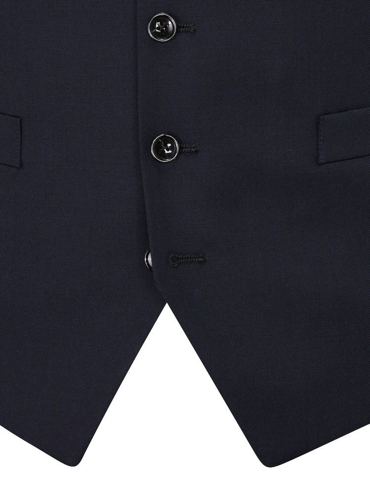 Skopes Blue Farnham Single Breasted Suit Waistcoat - Image 4 of 4
