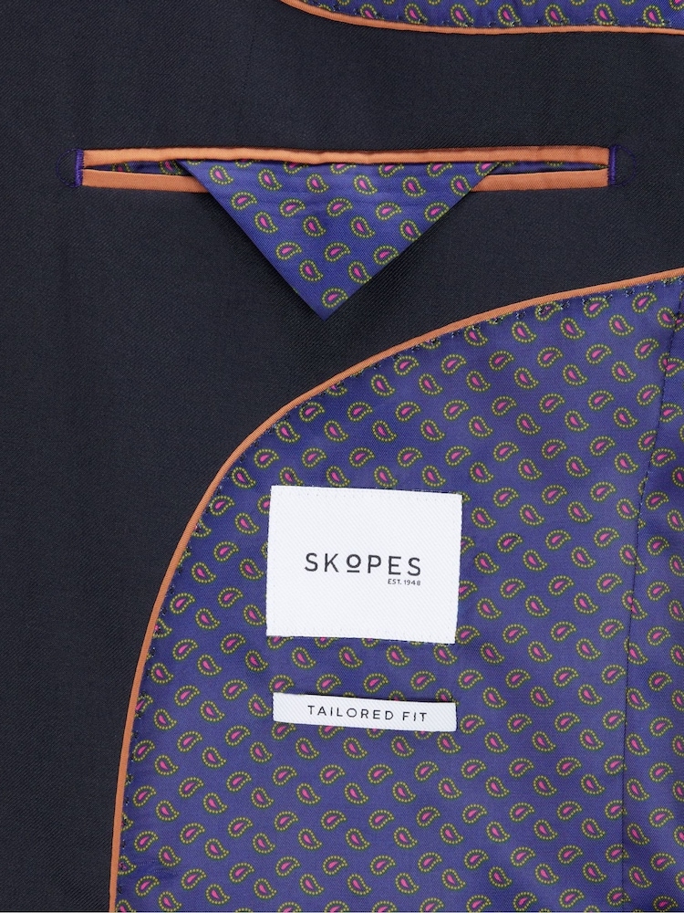 Skopes Blue Tailored Fit Tailored Fit Farnham Suit Jacket - Image 5 of 5