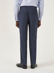 Skopes Blue Tailored Fit Harcourt Tweed Effect Suit Trousers - Image 2 of 4