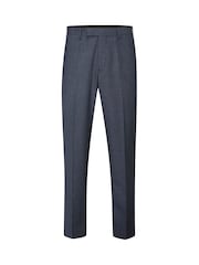 Skopes Blue Tailored Fit Harcourt Tweed Effect Suit Trousers - Image 3 of 4