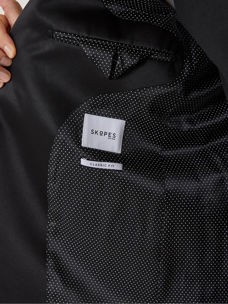 Skopes Black Classic Fit Cavendish Dinner Suit Jacket - Image 3 of 6