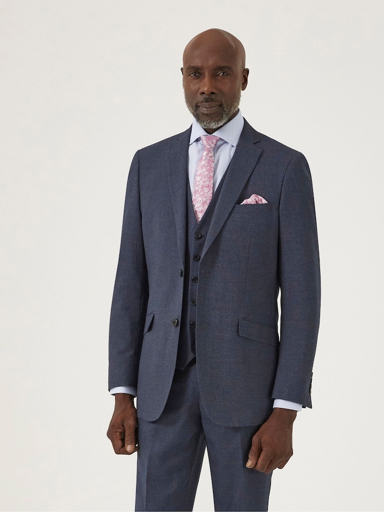 Skopes Dark Blue Tailored Harcourt Suit Jacket - Image 1 of 4