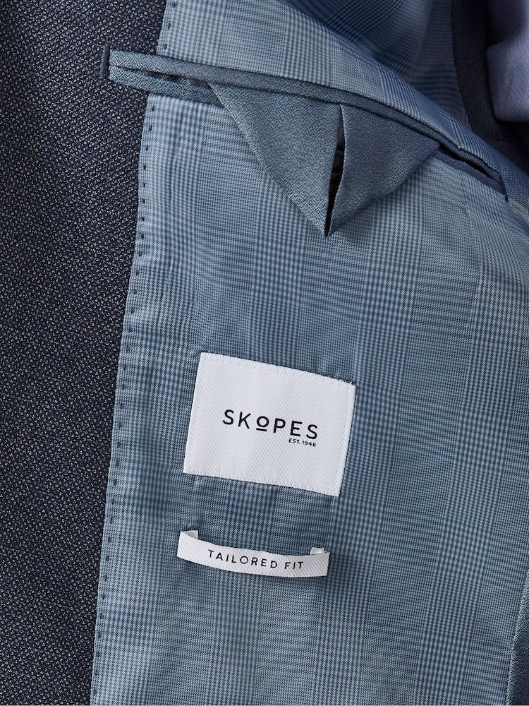 Skopes Dark Blue Tailored Harcourt Suit Jacket - Image 4 of 4