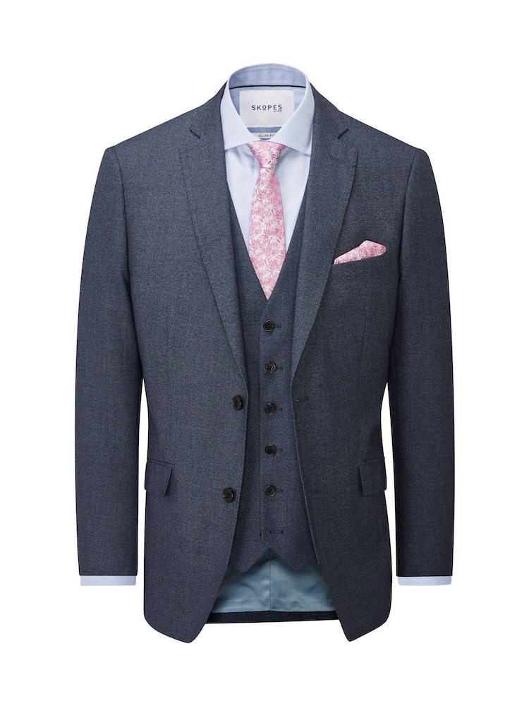 Blauw - Op maat gesneden modieuze looks - Skopes Harcourt kostuumjasje - Afbeelding 7 van 7 Blauw - Op maat gesneden modieuze looks - Skopes Harcourt kostuumjasje - Afbeelding 7 van 7