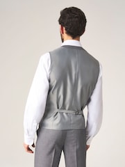 Skopes Light Grey Harcourt Single Breasted Tweed Effect Suit Waistcoat - Image 2 of 4