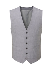 Skopes Light Grey Harcourt Single Breasted Tweed Effect Suit Waistcoat - Image 3 of 4