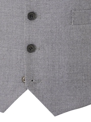 Skopes Light Grey Harcourt Single Breasted Tweed Effect Suit Waistcoat - Image 4 of 4