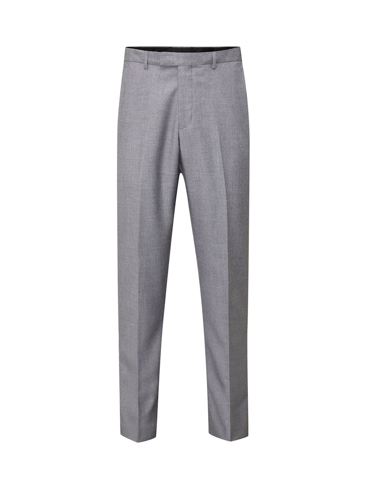 Skopes Light Grey Tailored Fit Harcourt Tweed Effect Suit Trousers - Image 3 of 4