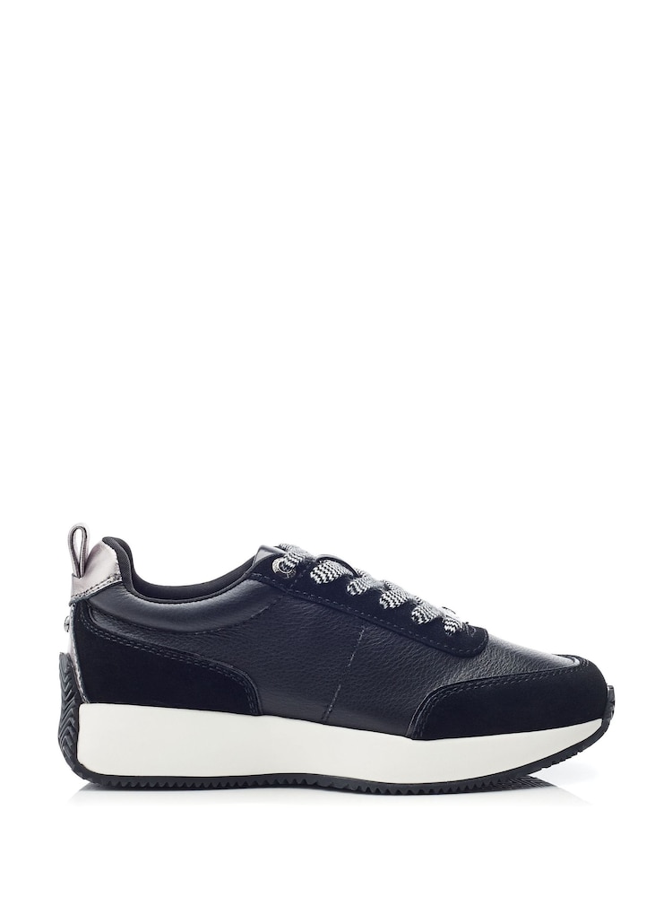 Moda in Pelle Athenea Lace up Runner Leather Trainers - Image 1 of 4