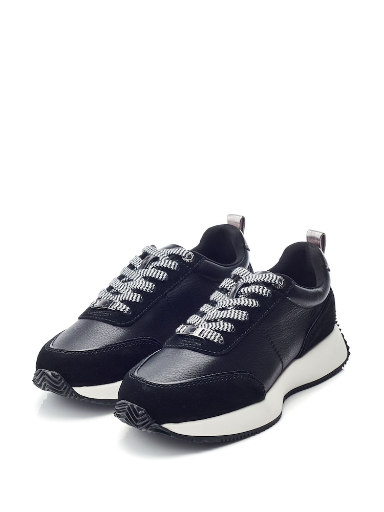 Moda in Pelle Athenea Lace up Runner Leather Trainers - Image 2 of 4