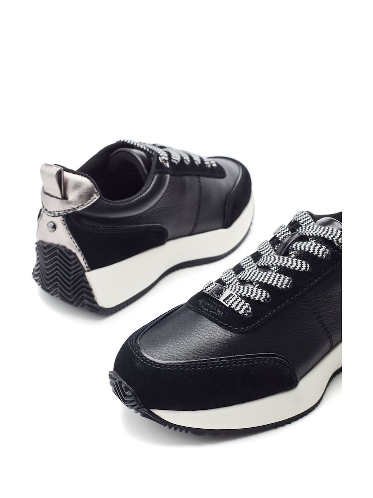 Moda in Pelle Athenea Lace up Runner Leather Trainers - Image 4 of 4