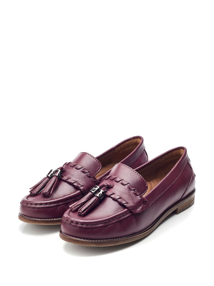 Moda in Pelle Espelette Leather Tassel Boat Shoes - Imaginea 2 din 4