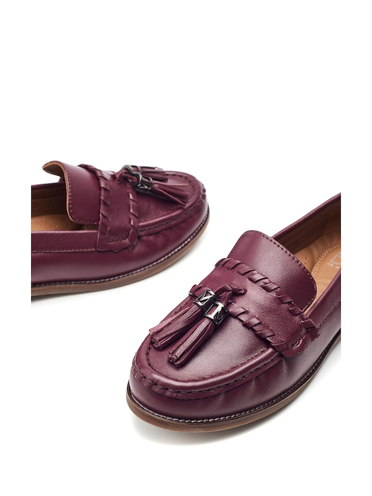 Moda in Pelle Espelette Leather Tassel Boat Shoes - Imaginea 4 din 4