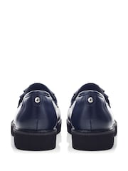 modra - Moda in Pelle Fleeche cepljen edini Tassle Trim Chunky mokasini - Slika 3 iz 4