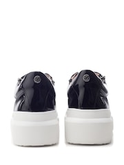 Moda in Pelle Banquette Glitz Detail Lace up Chunky Leather Trainers - Image 3 of 4
