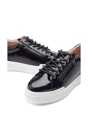 Moda in Pelle Banquette Glitz Detail Lace up Chunky Leather Trainers - Image 4 of 4