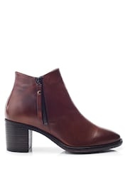 Moda In Pelle Orpie Block Heel Leather Ankle Boots - Image 1 of 4
