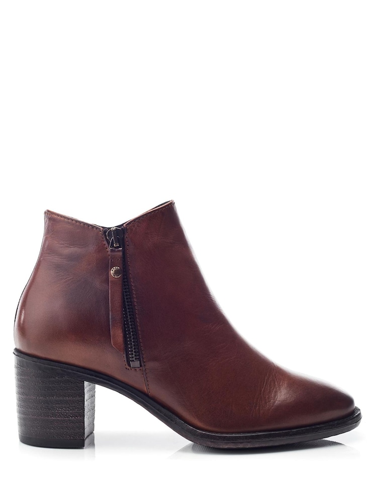 Moda In Pelle Orpie Block Heel Leather Ankle Boots - Image 1 of 4