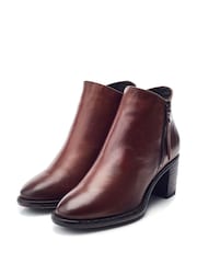 Moda In Pelle Orpie Block Heel Leather Ankle Boots - Image 2 of 4