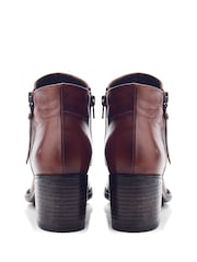Moda In Pelle Orpie Block Heel Leather Ankle Boots - Image 3 of 4
