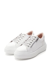 Moda in Pelle Banquette Glitz Detail Lace up Chunky Leather Trainers - Image 1 of 3