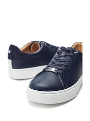 Moda In Pelle Brandie Lace Up Slim Sole Trainers - Image 3 of 4