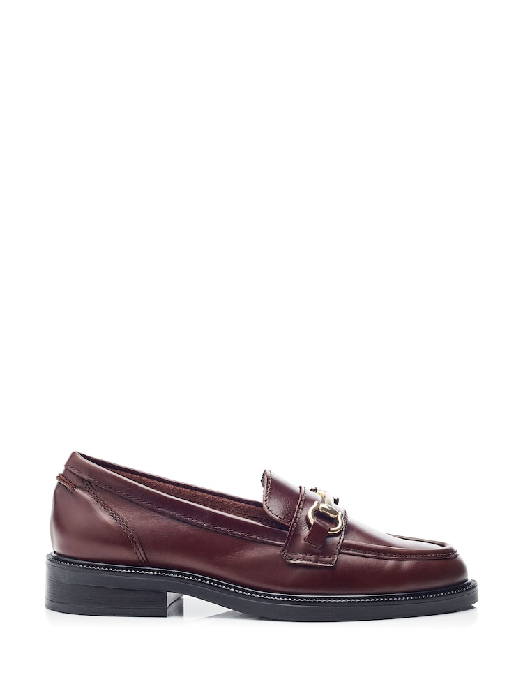 Temno rdeča - Moda in Pelle Estephe Snaffle Trim Almond Toe usnje mokasini - Slika 2 iz 5 Temno rdeča - Moda in Pelle Estephe Snaffle Trim Almond Toe usnje mokasini - Slika 2 iz 5