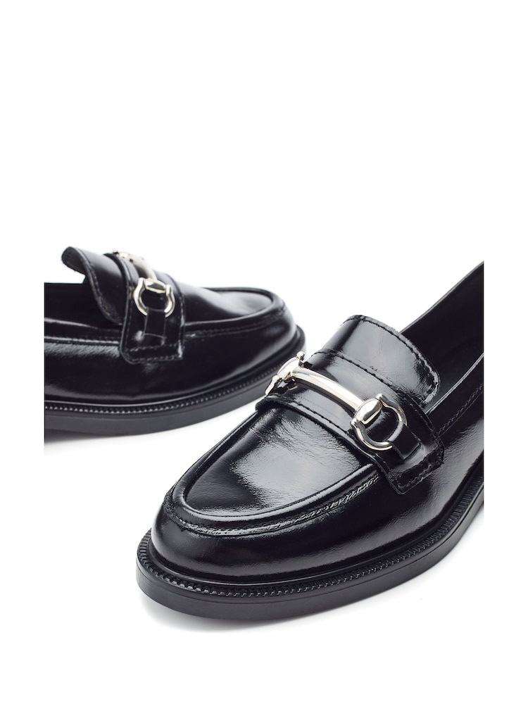 črna - Moda in Pelle Estephe Snaffle Trim Almond Toe usnje mokasini - Slika 5 iz 5